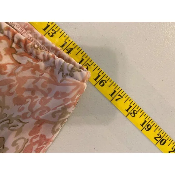 Sangria 2 pc Skirt Set Midi Ruffled Sheer Lined & Short Sleeve Top Size 10 - Picture 16 of 16